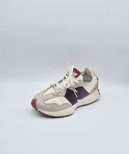 New Balance 327 sneakers in a white and burgundy colorway